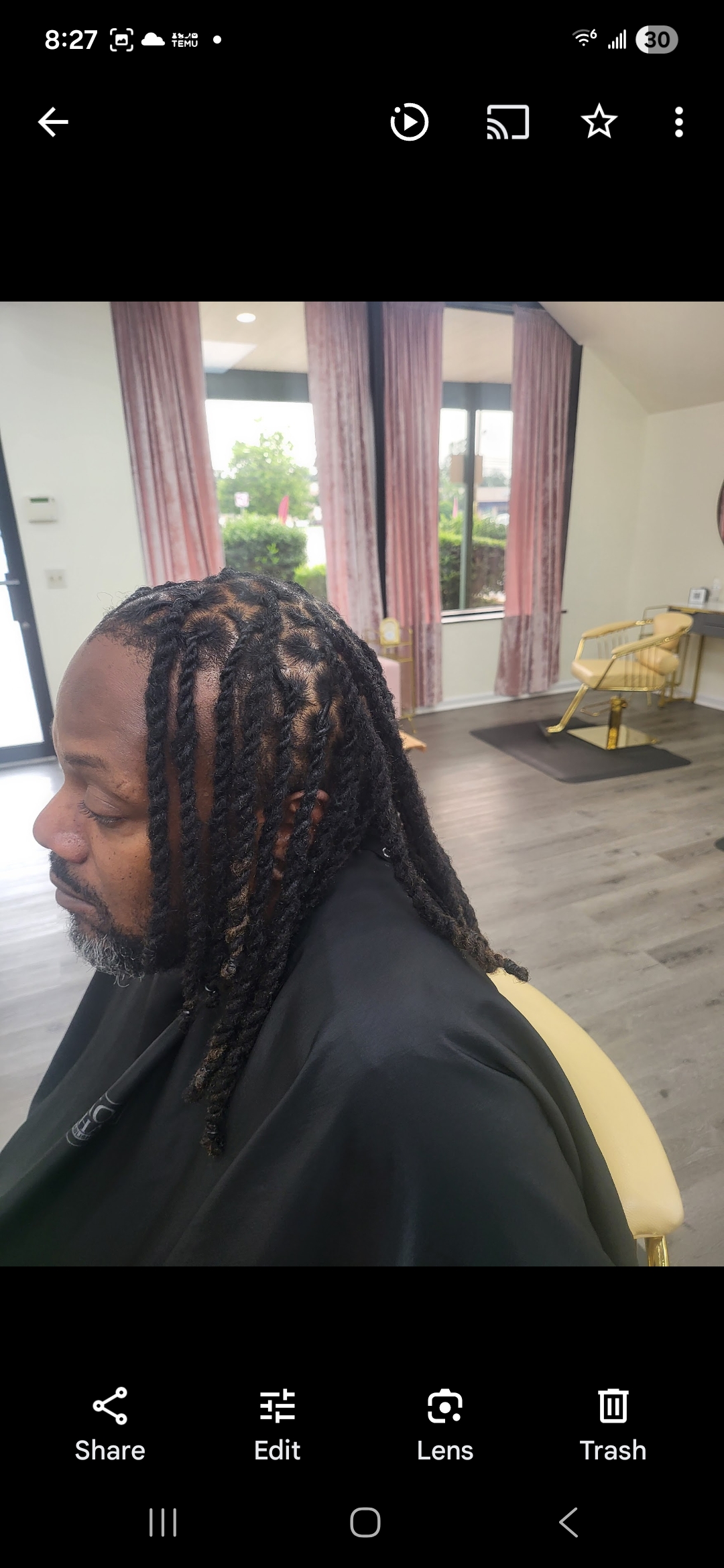 Men's Locs Retwist, side profile