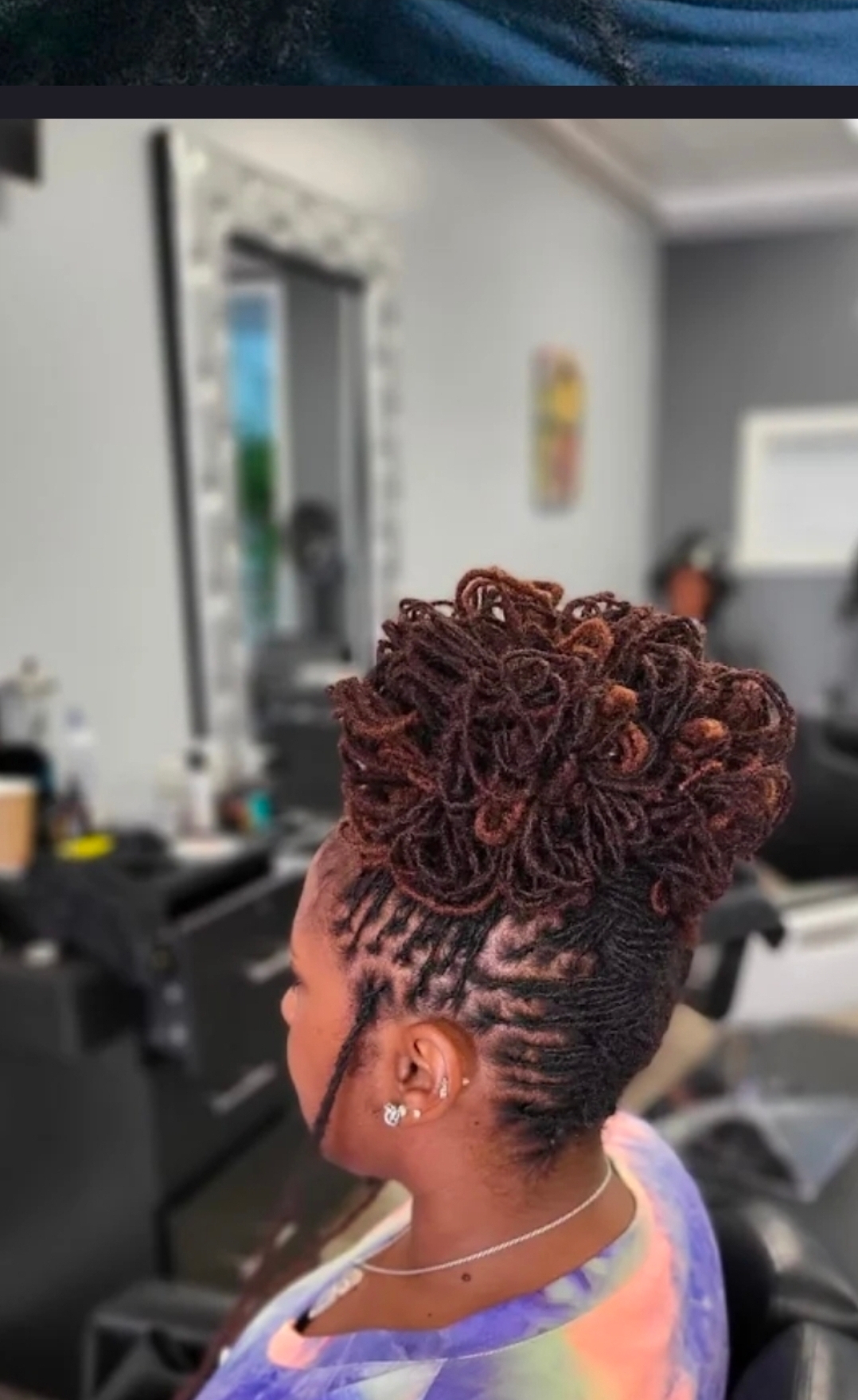 Loc updo at Sinkor Beauty Salon